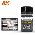 AK interactive   AK-2072 Смывка для серого и голубого камуфляжа PANELINER FOR GREY AND BLUE CAMOUFLAGE 
